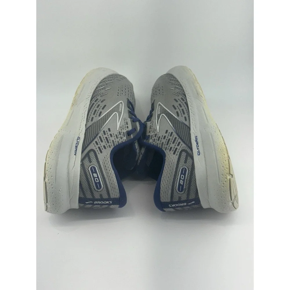 Brooks Glycerin 20 Shoes Mens Size 9 D Gray Running Comfort Walking Sneakers